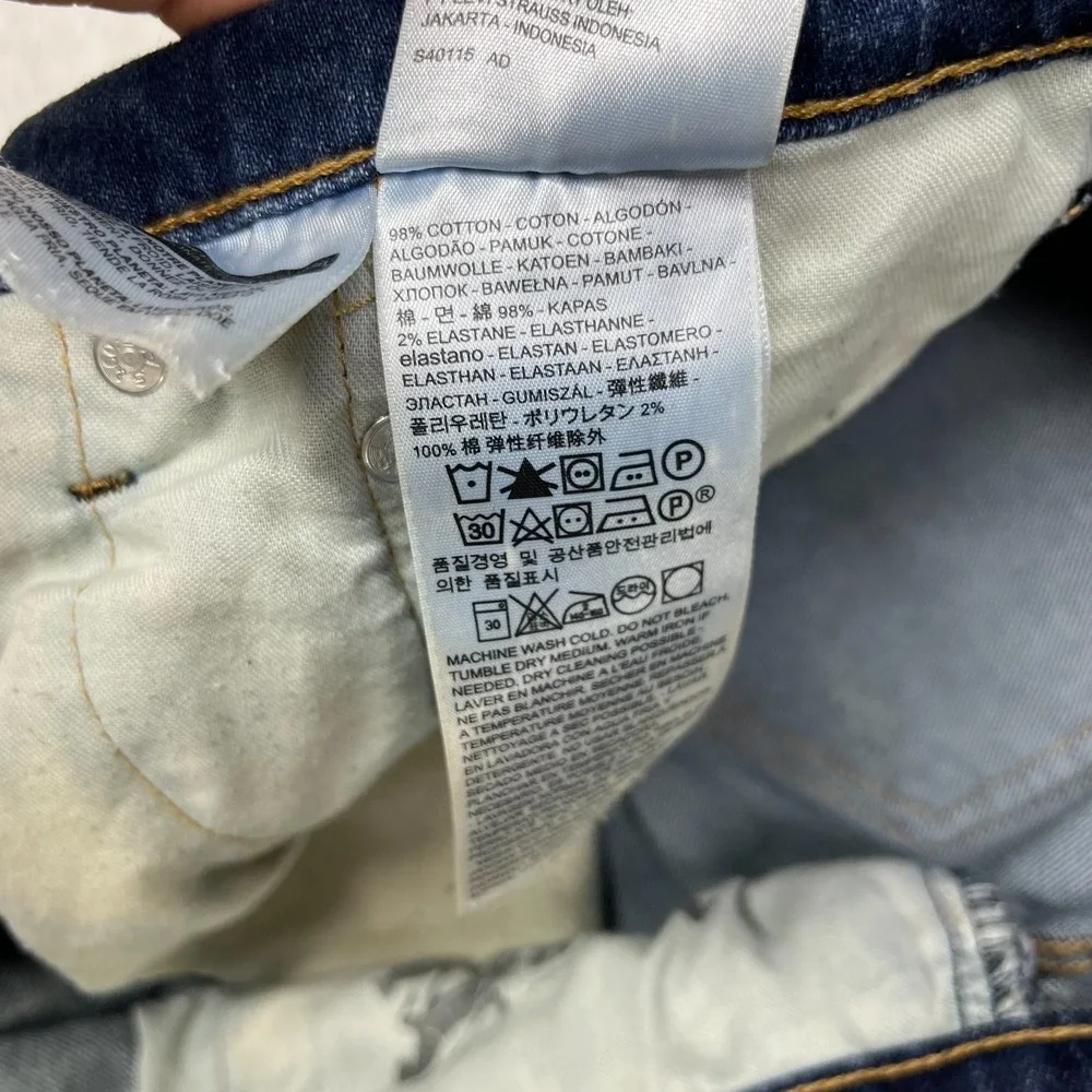 Levi's 541 Jeans Men's Blue Denim Stretch Relaxed‎ Straight Fit Zip Fly - 40X30
